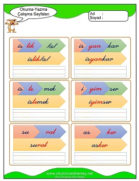 s sesi Grubu Çalışma Sayfaları